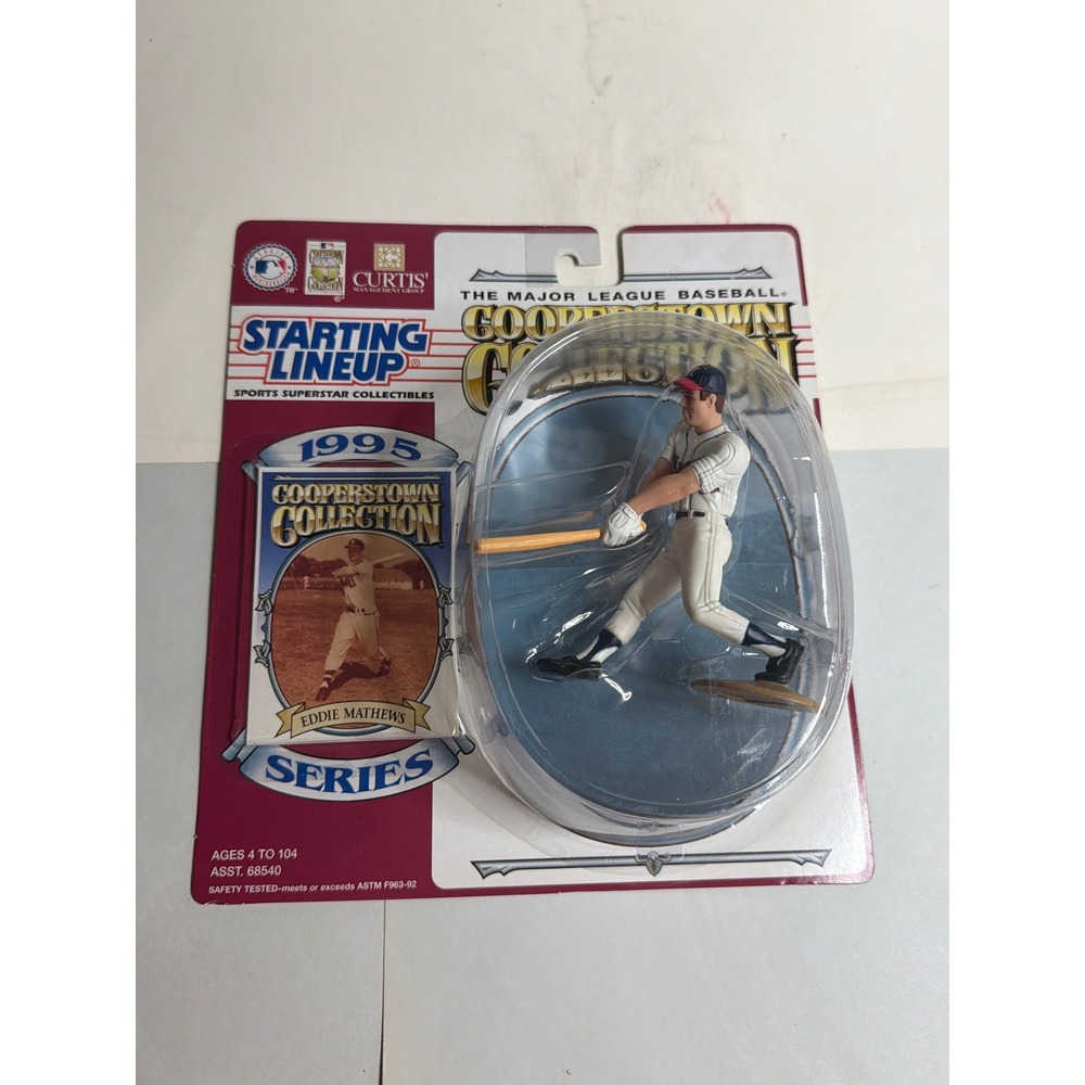 1995 Starting Lineup Cooperstown Collection Eddie Mathews Kenner MLB‎ Figure NIP